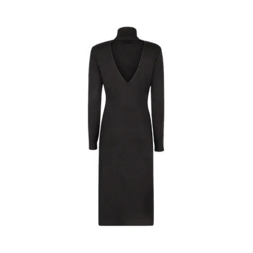 Cut-Out Detailed Knitted Midi Dress