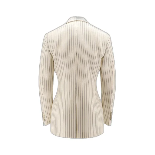 Striped Double-Breasted Blazer