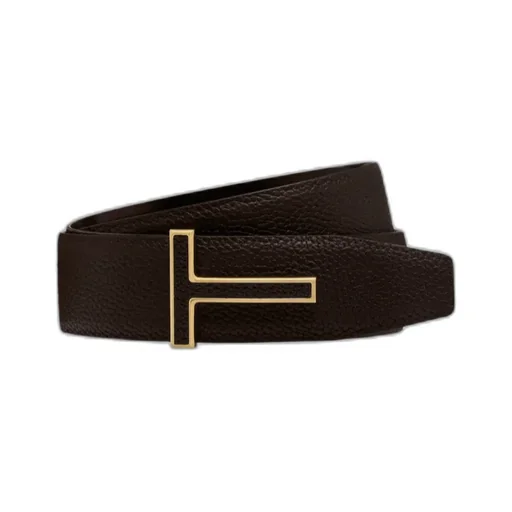 T Logo Buckle Belt