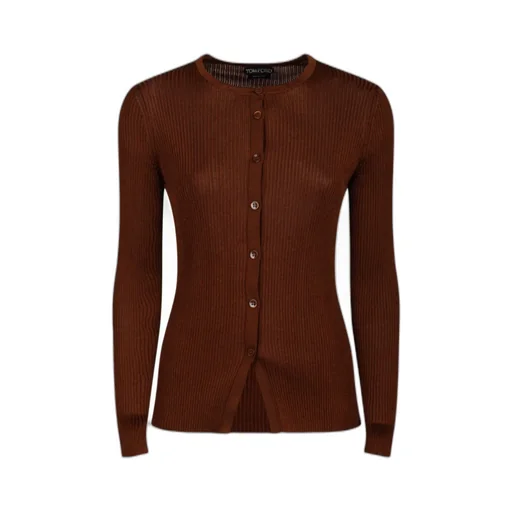 Ribbed Button-Up Cardigan