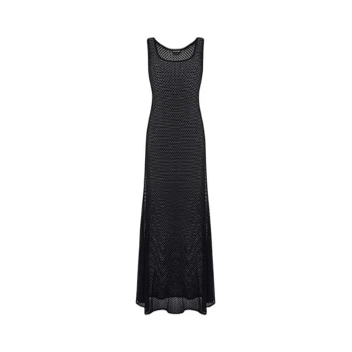 Sleeveless Semi-Sheer Maxi Dress