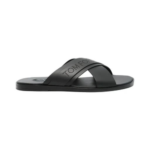 Logo Perforated Open Toe Sandals