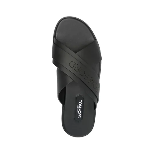 Logo Perforated Open Toe Sandals