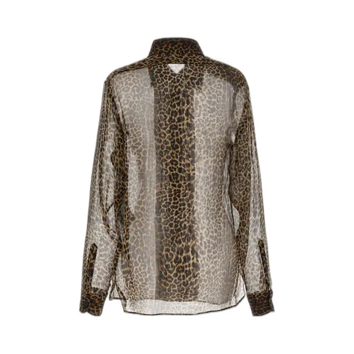 Leopard-Printed Long-Sleeved Shirt