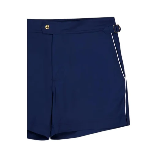 Piped-Trim Swim Shorts
