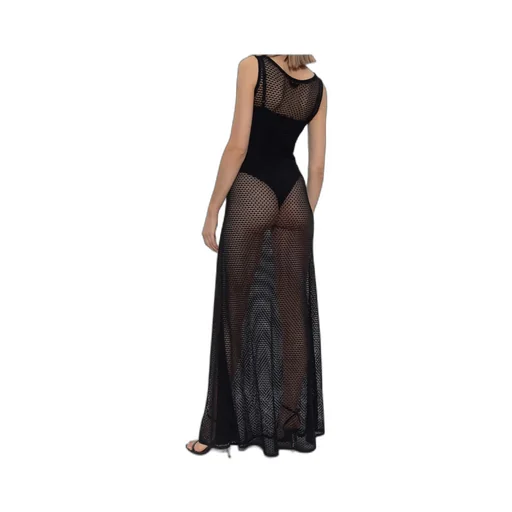 Sleeveless Semi-Sheer Maxi Dress