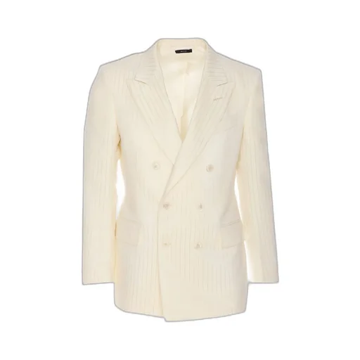 Double Breasted Organza Lurex Jacket