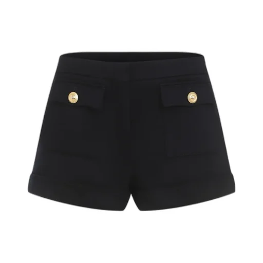 Button Embellished Bermuda Shorts