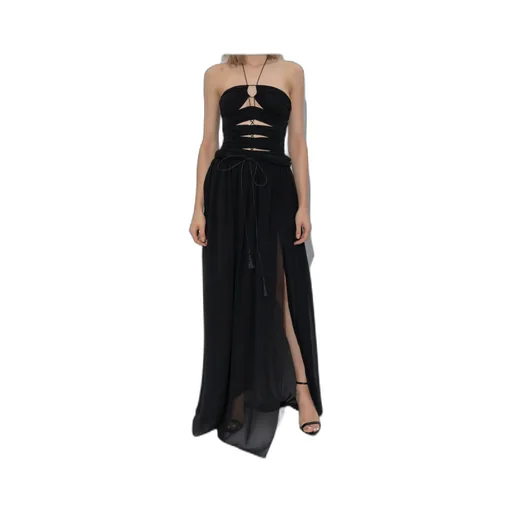 Cut-Out Strapless Maxi Dress