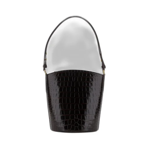 Shiny Embossed Medium Bucket Bag