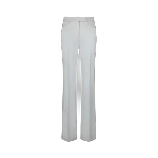 Lustrous Barathea Tailored Tuxedo Wide Leg Pants