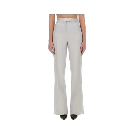 Lustrous Barathea Tailored Tuxedo Wide Leg Pants