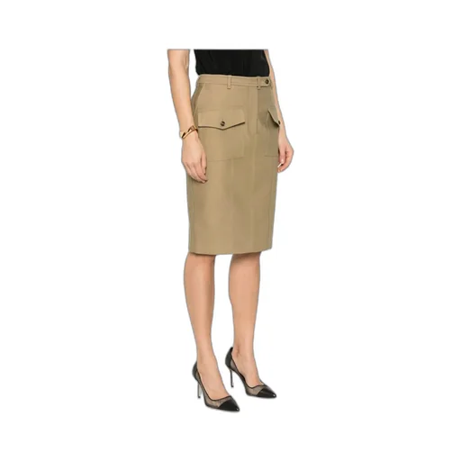 Flap Pocket Pencil Skirt