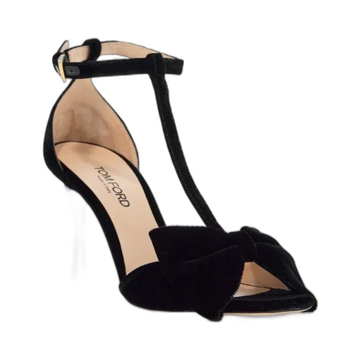 Velvet Heeled Sandals