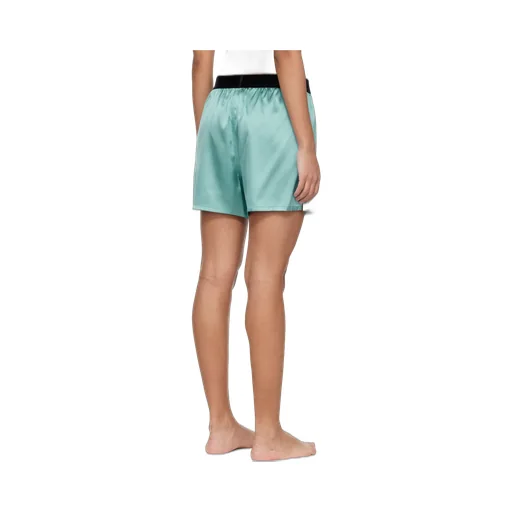 Logo-Waistband Satin Shorts