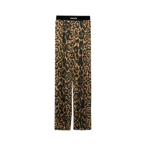 Leopard Printed Wide Leg Pants