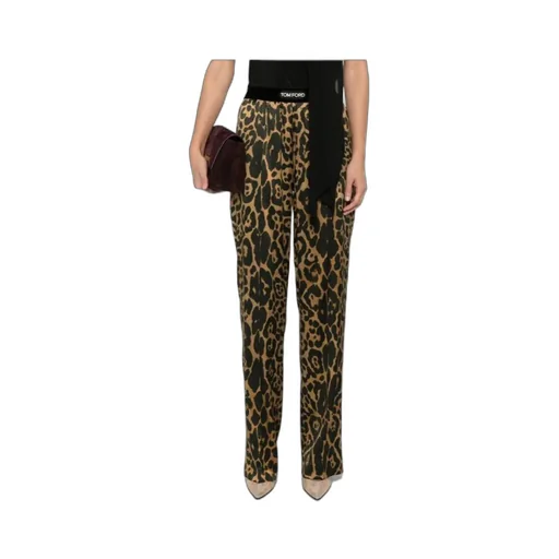 Leopard Printed Wide Leg Pants