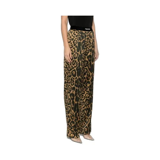 Leopard Printed Wide Leg Pants