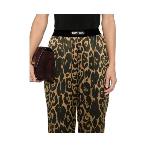 Leopard Printed Wide Leg Pants