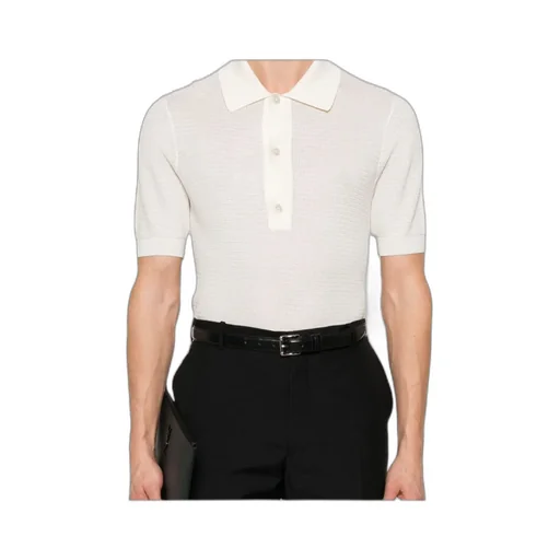 Short Sleeved Knitted Polo Shirt