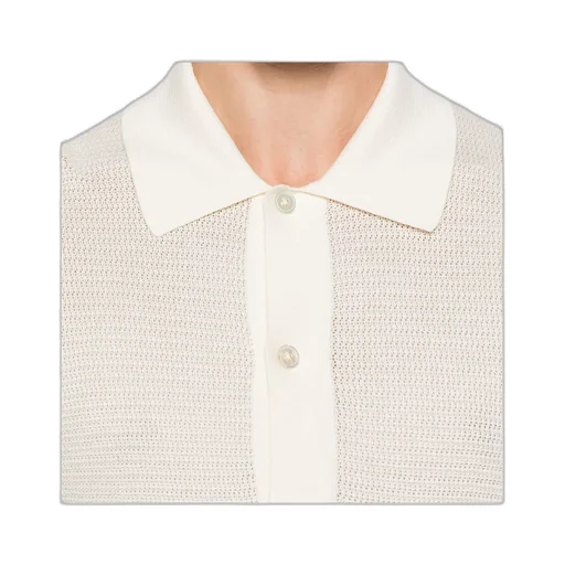 Short Sleeved Knitted Polo Shirt