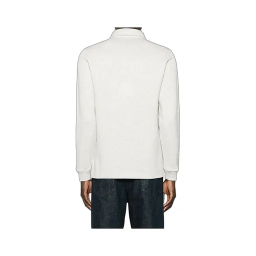 Long-Sleeved Knitted Polo Shirt