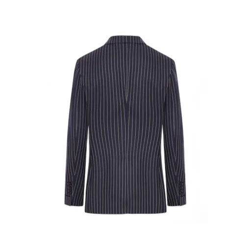 Pinstripe Single-Breasted Blazer