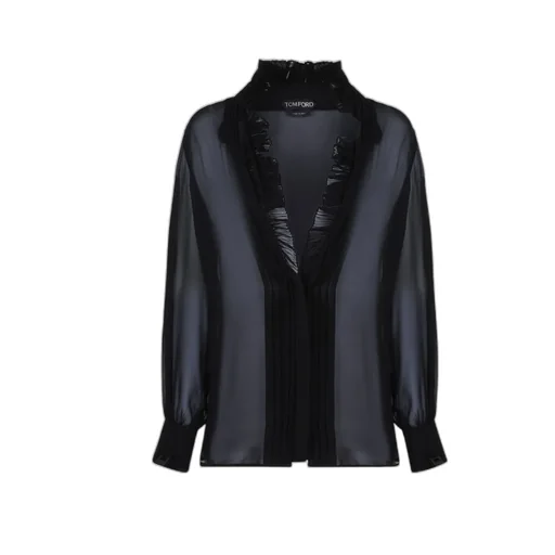 Ruffle-Detailed V-Neck Blouse