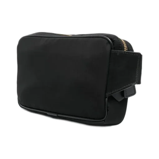 Logo-Patch Leather Belt Bag
