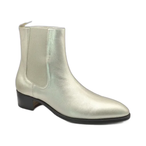 Metal Leather Boots