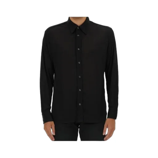 Long-Sleeved Straight Hem Shirt
