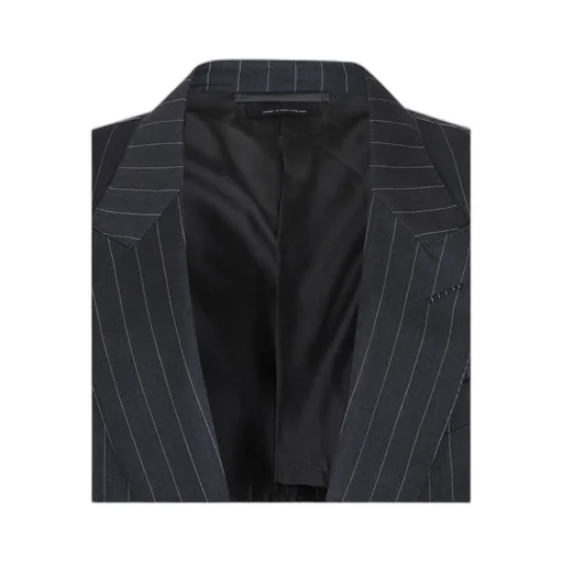 Single-Breasted Striped Blazer