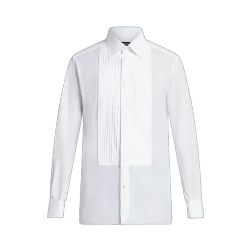 Pleated Bib Collar Shirt