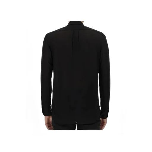 Long-Sleeved Straight Hem Shirt
