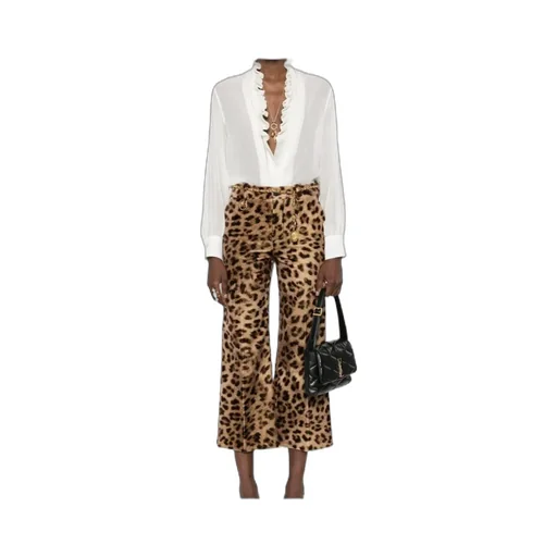 Ruffle-Detailed V-Neck Blouse