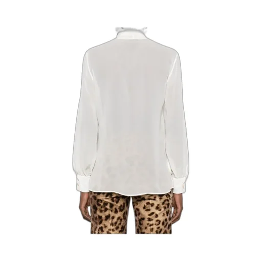 Ruffle-Detailed V-Neck Blouse