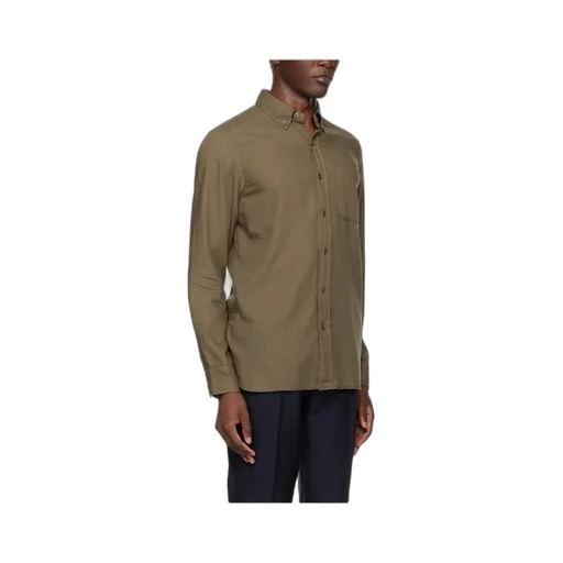 Single-Breasted Long-Sleeved Shirt