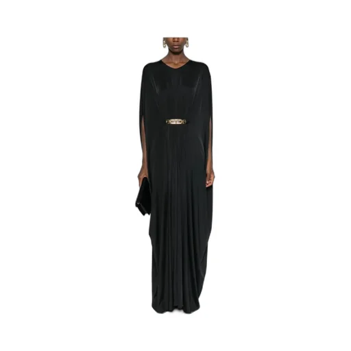 Satin Stretch-Jersey Kaftan Dress