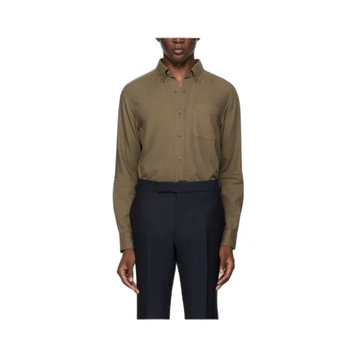 Single-Breasted Long-Sleeved Shirt