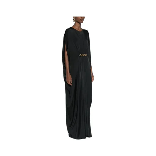 Satin Stretch-Jersey Kaftan Dress