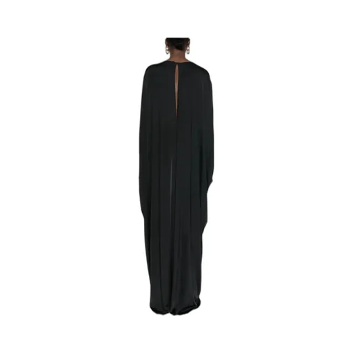 Satin Stretch-Jersey Kaftan Dress