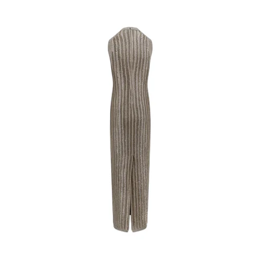 Sleeveless Ribbed-Knit Maxi Dress