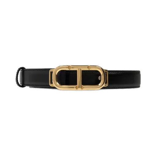 T Logo Buckle Belt