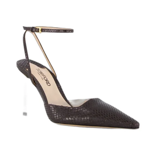 Pointed High Heel Ankle Strap Pumps
