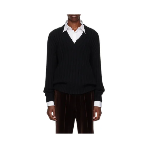 V-Neck Long-Sleeved Sweater