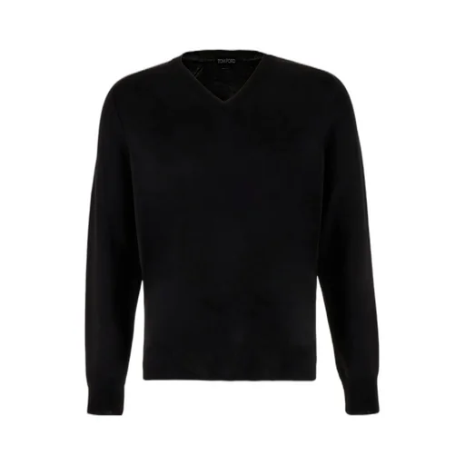 Long-Sleeved V-Neck Jumper