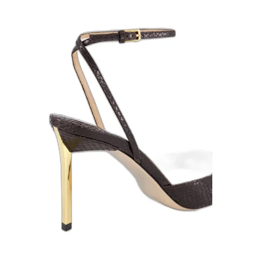Pointed High Heel Ankle Strap Pumps