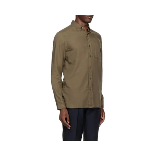 Single-Breasted Long-Sleeved Shirt
