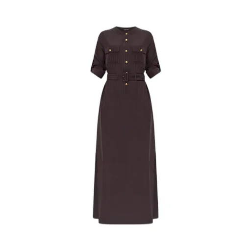 Striped Whitney Fluid Long Shirt Dress