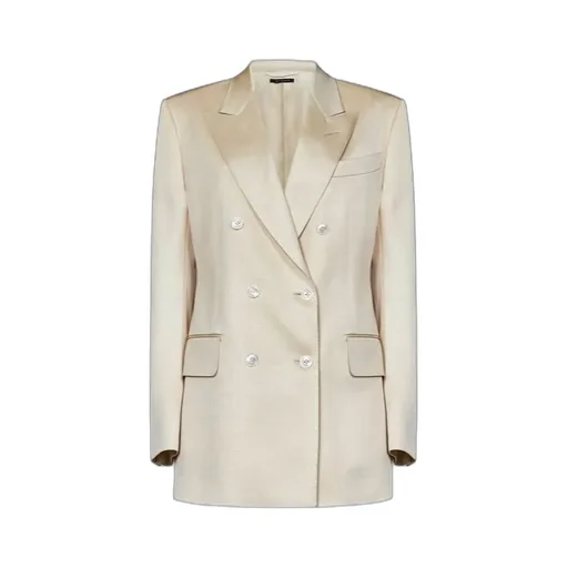 Double Breasted Satin Blazer